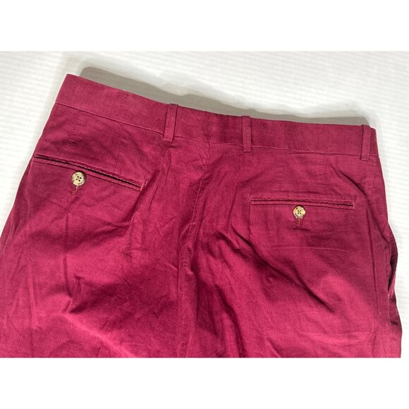 Ibiza Blanca Men’s Size 34 x 36 Brick Red 100% Cotton Corduroy Pants Raw Hem NEW - Picture 9 of 10